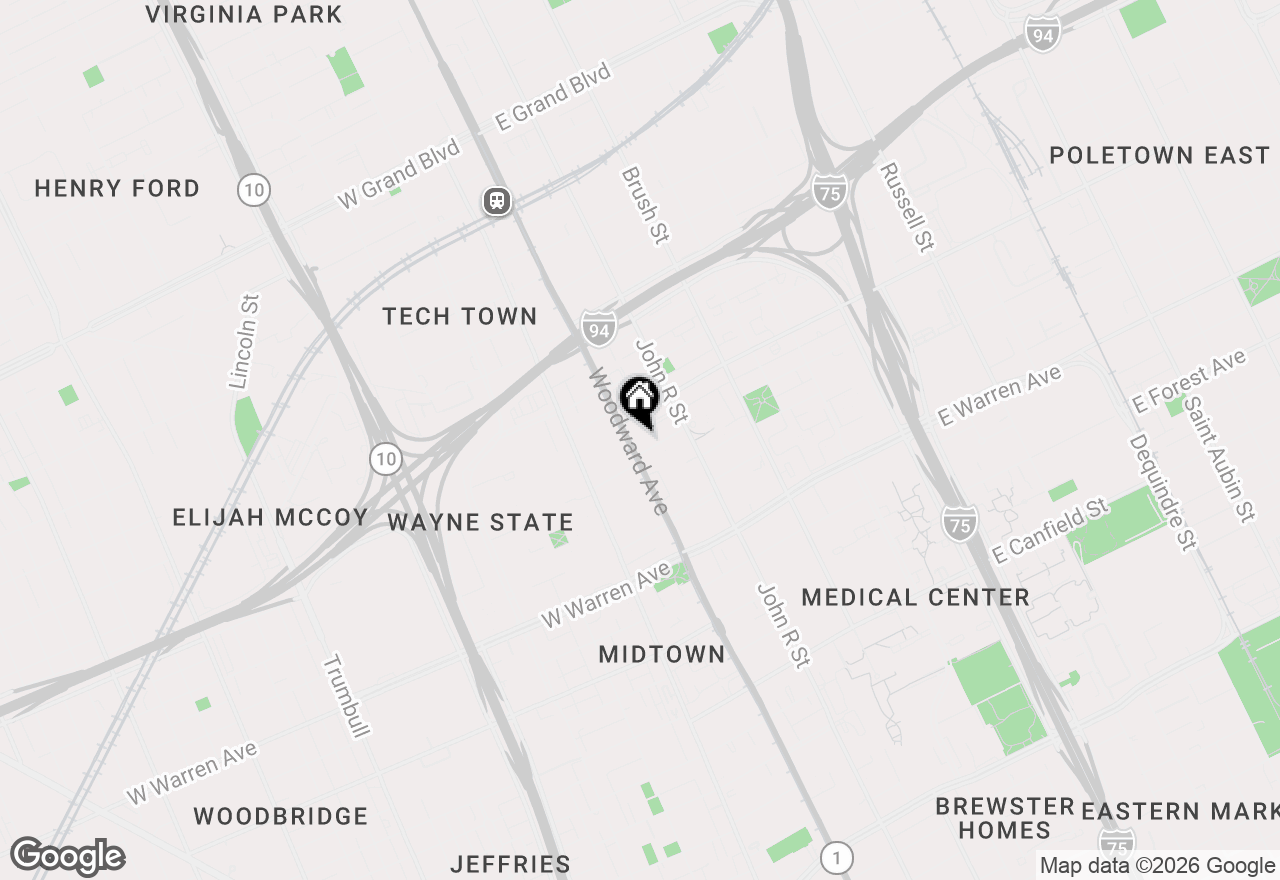 Map of 15 E Kirby Street #815, Detroit, MI 48202