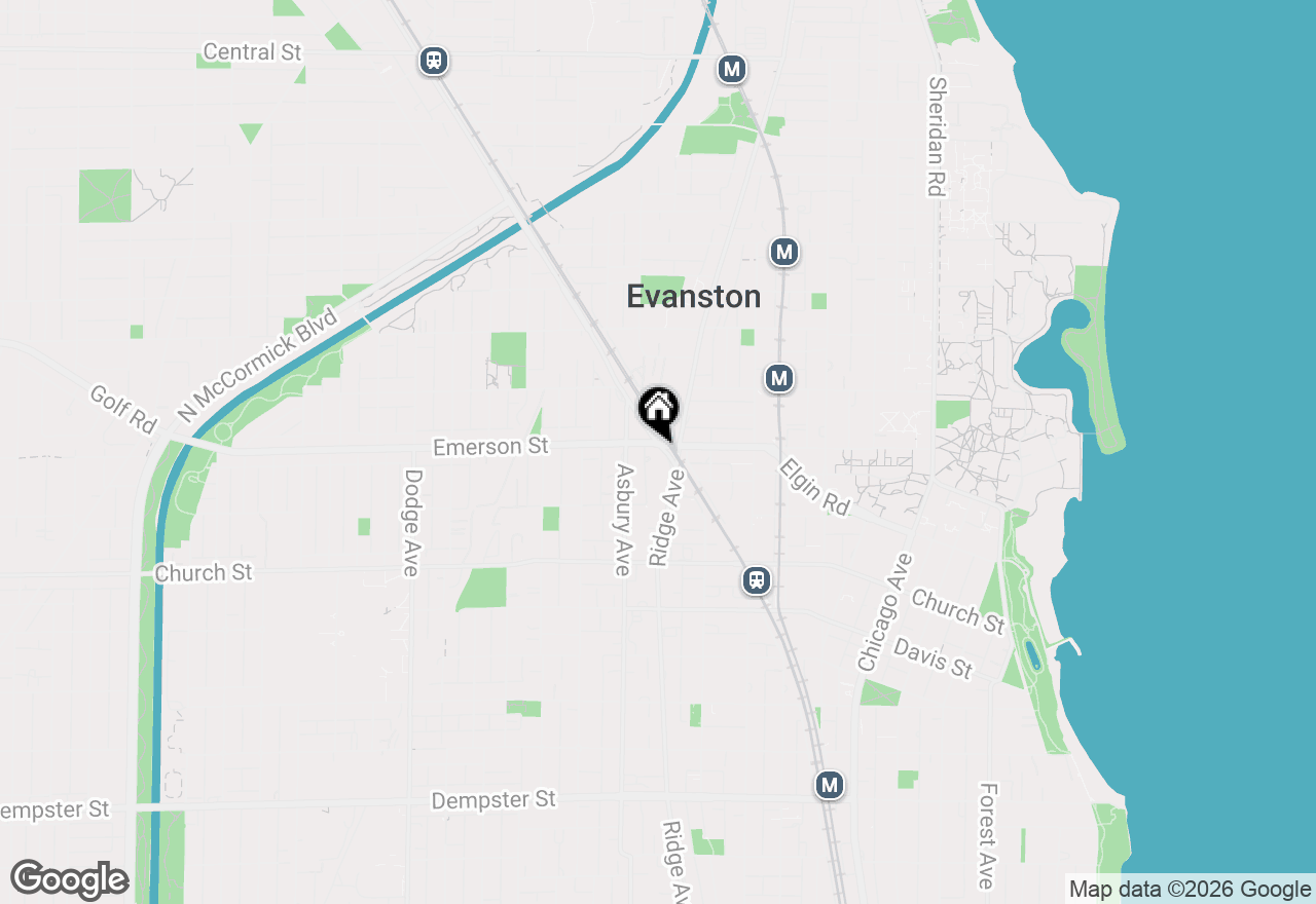 Map of 1228 Emerson Street #407, Evanston, IL 60201