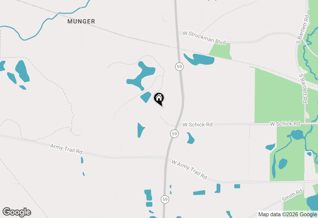 Map of 1432 Steeplechase Road, Bartlett, IL 60103