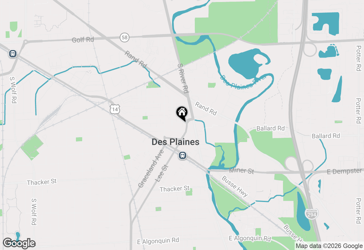 Map of 1509 Brown Street #11E, Des Plaines, IL 60016