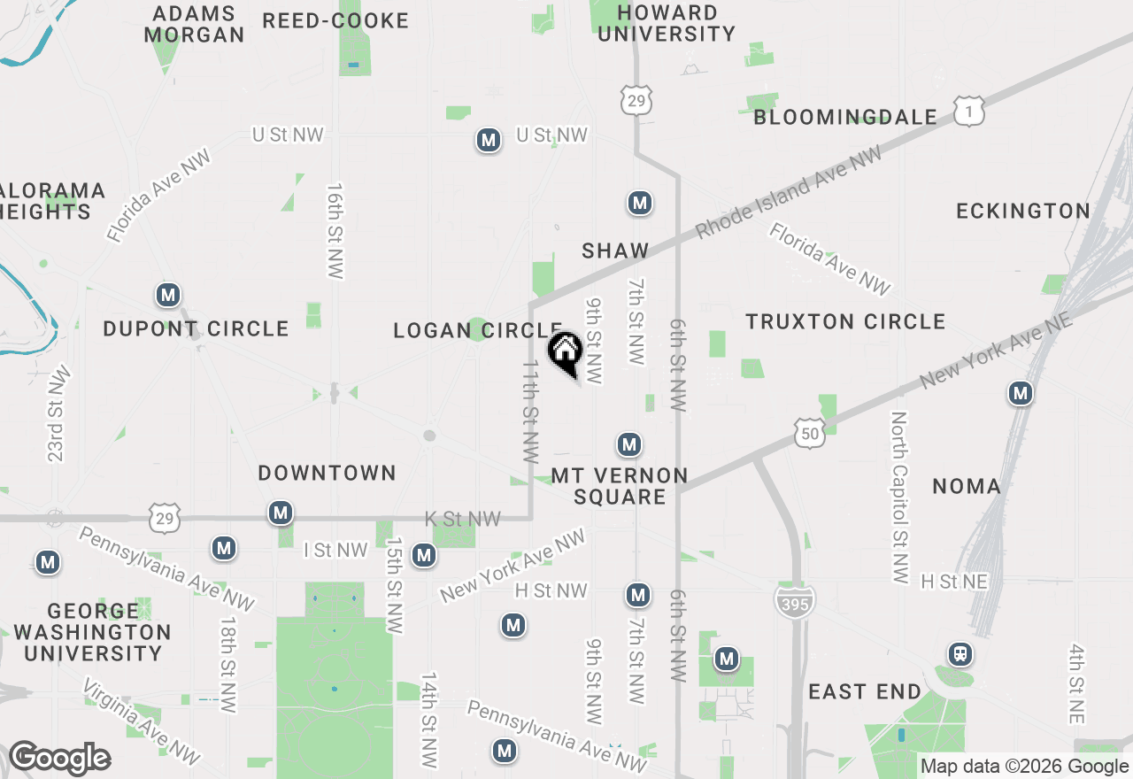 Map of 933 N Street Nw #202, Washington, DC 20001