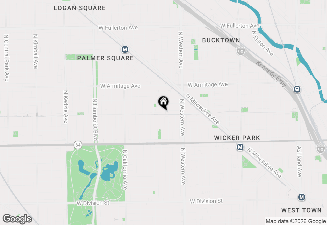 Map of 2524 W Bloomingdale Avenue #D, Chicago, IL 60647