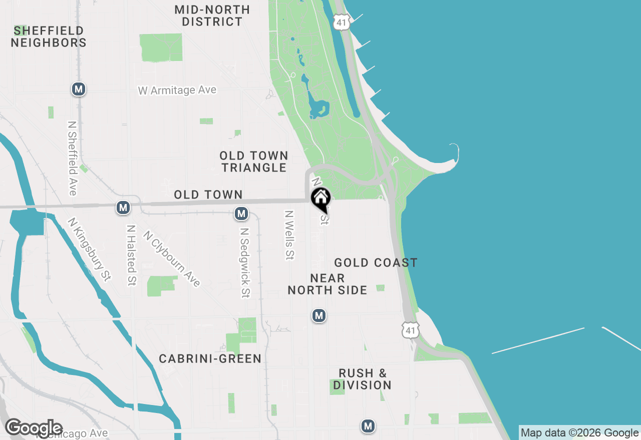 Map of 1555 N Sandburg Terrace #602, Chicago, IL 60610