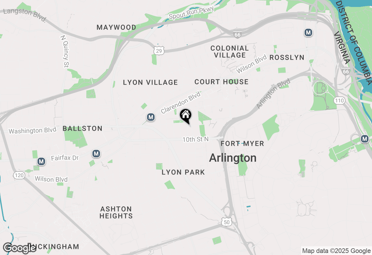Map of 1036 N Daniel Street, Arlington, VA 22201