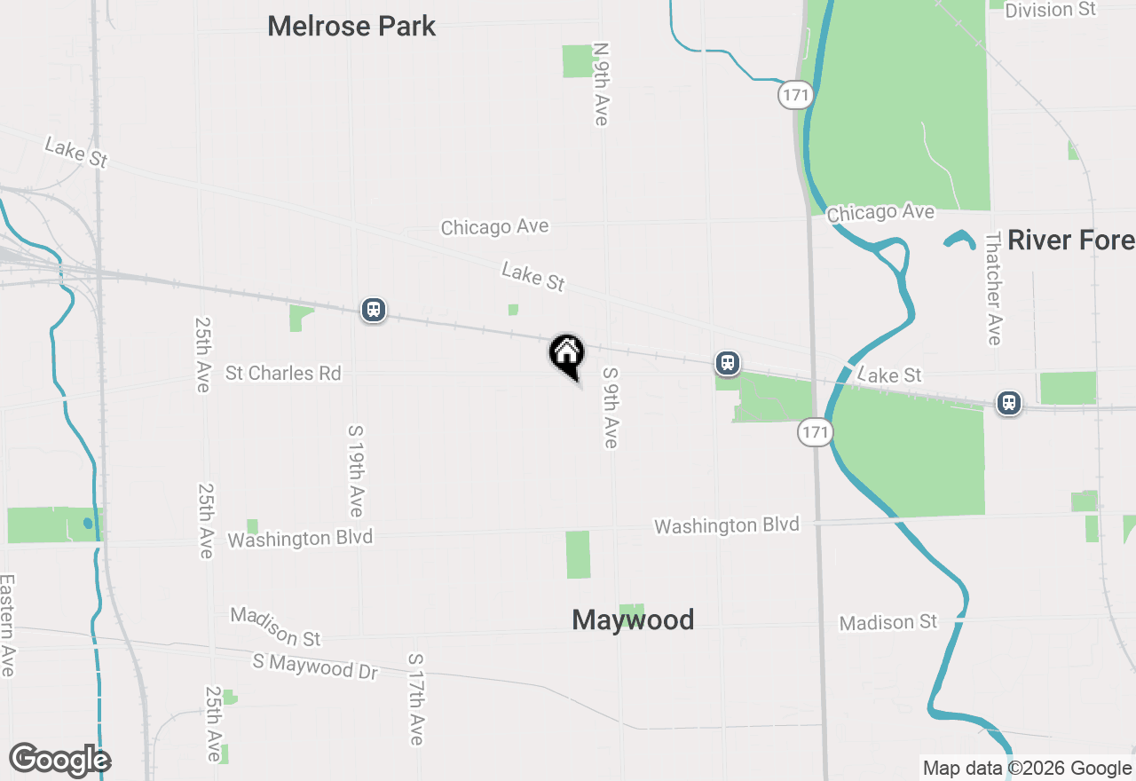 Map of (Address confidential), Maywood, Illinois 60153