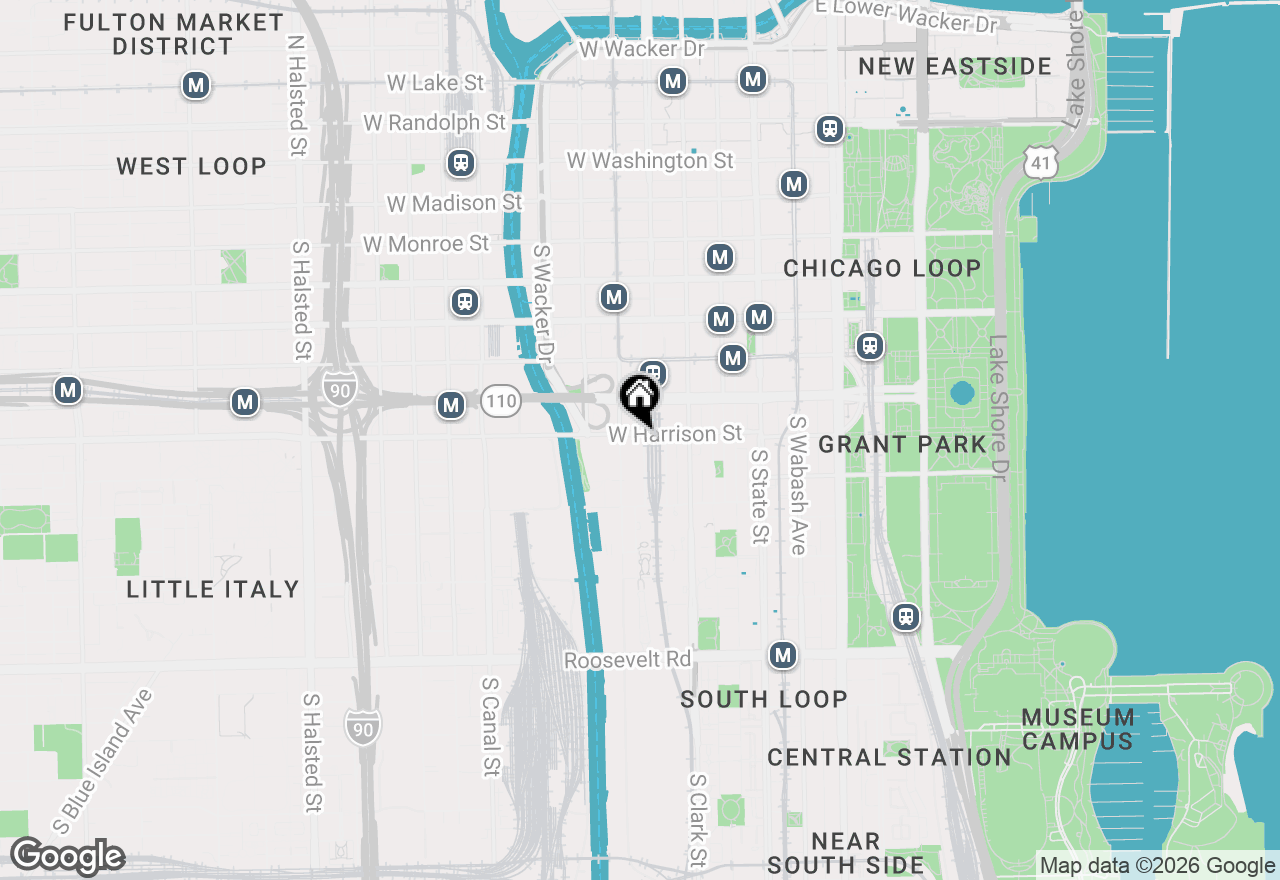 Map of 161 W Harrison Street #1206, Chicago, IL 60605