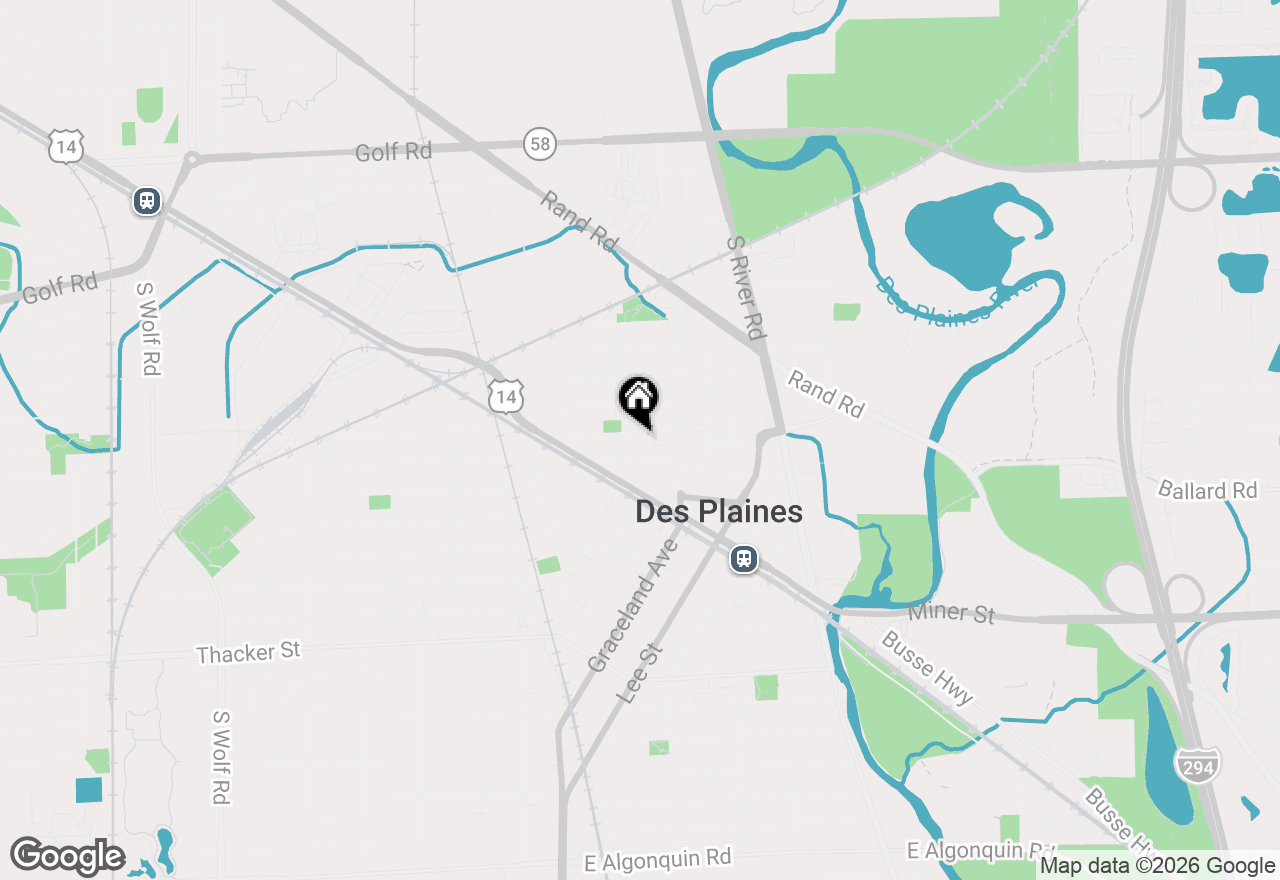 Map of 1327 Brown Street #508, Des Plaines, IL 60016