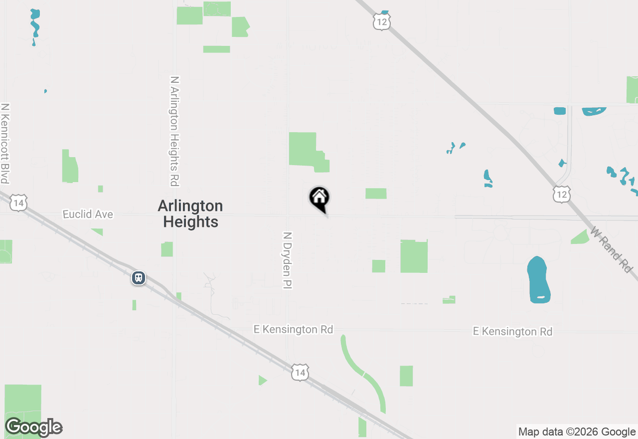 Map of 1201 E Euclid Avenue, Arlington Heights, IL 60004