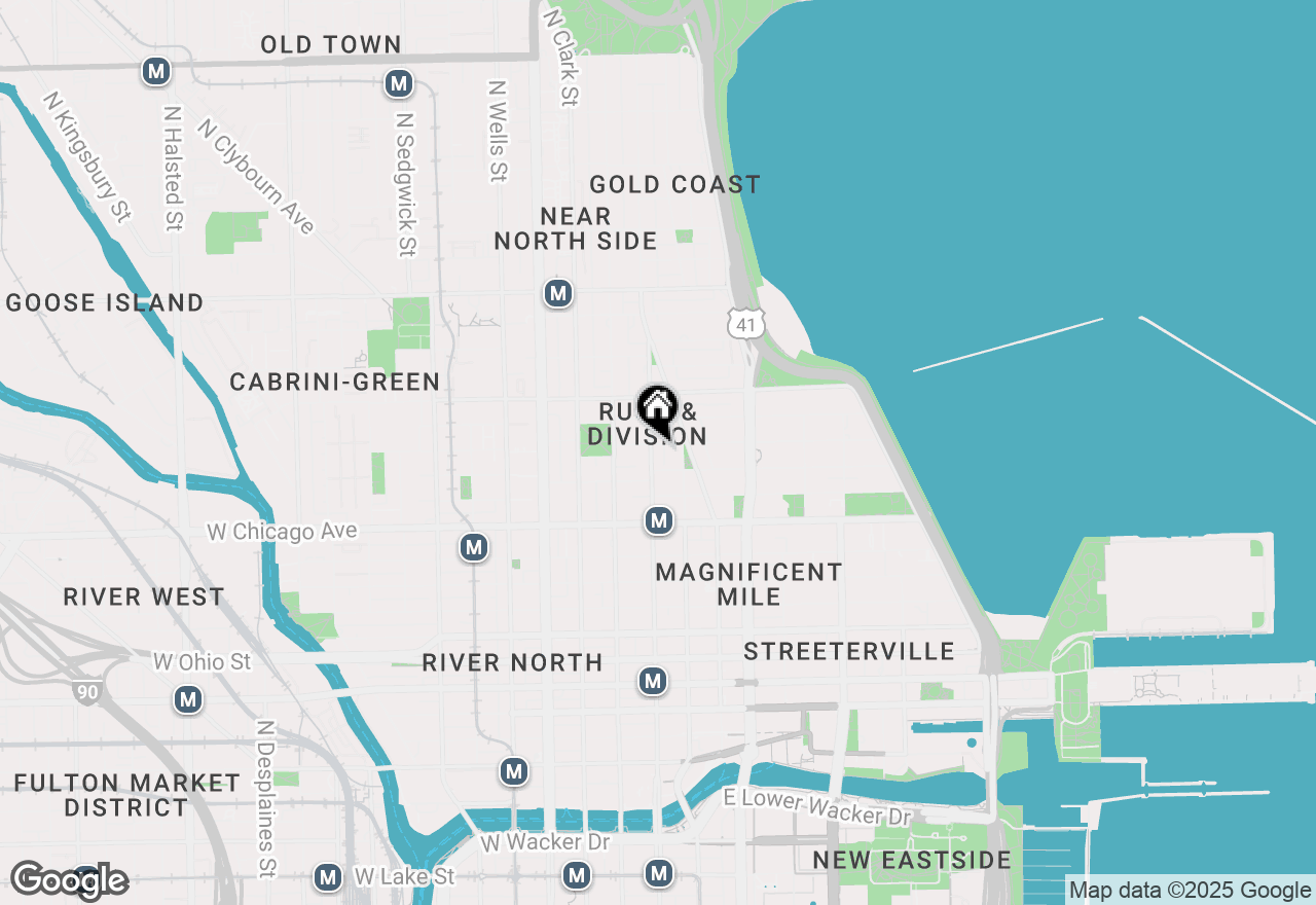 Map of 1 E Delaware Place #15A, Chicago, IL 60611
