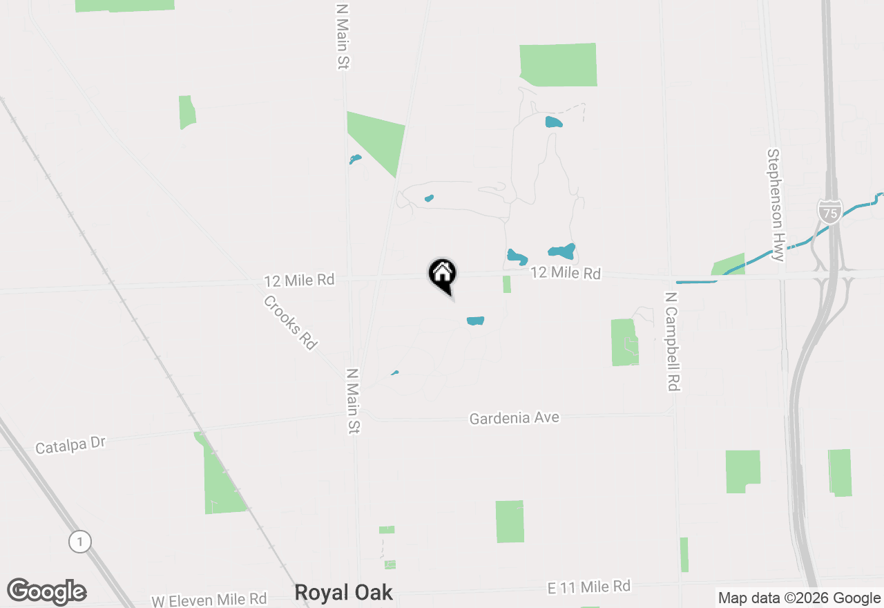 Map of 433 Dewey Street, Royal Oak, MI 48067
