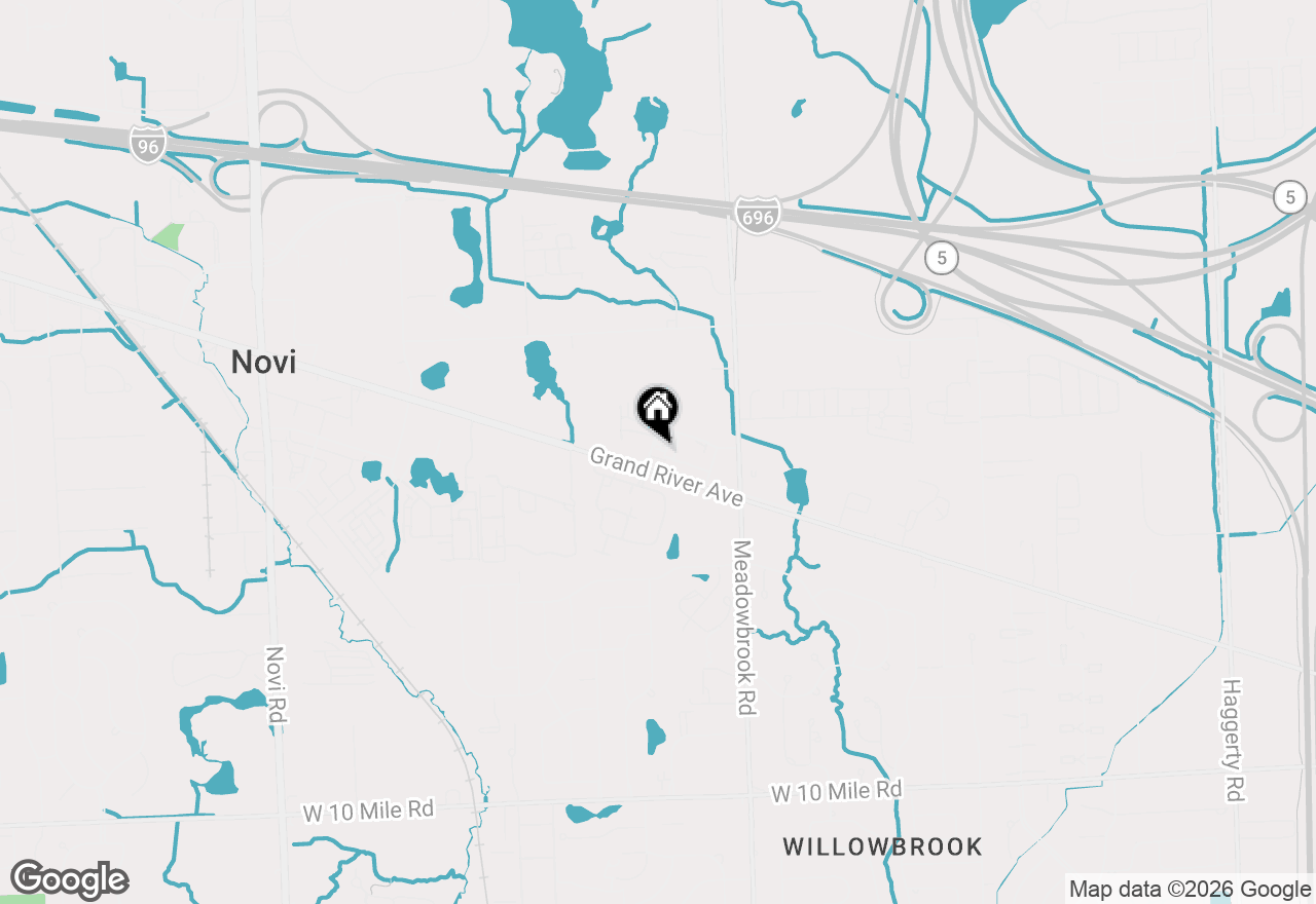 Map of 25558 Portico Lane, Novi, MI 48375