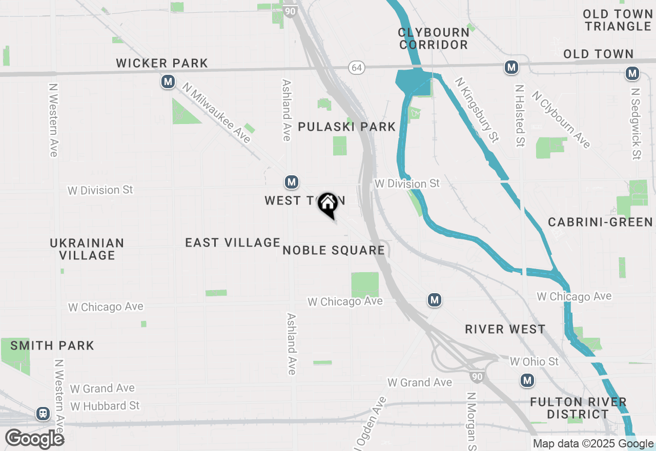 Map of 1446 W Cortez Street #4E, Chicago, IL 60642