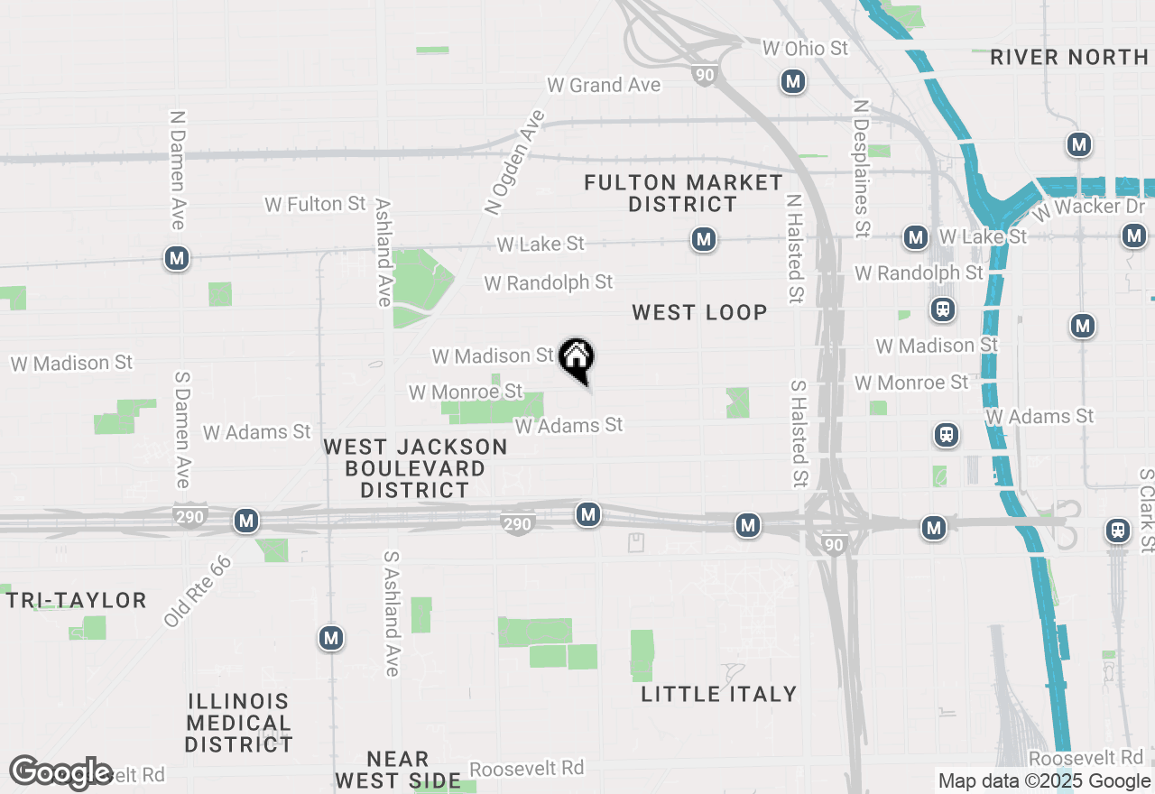 Map of 1217 W Monroe Street #2, Chicago, IL 60607
