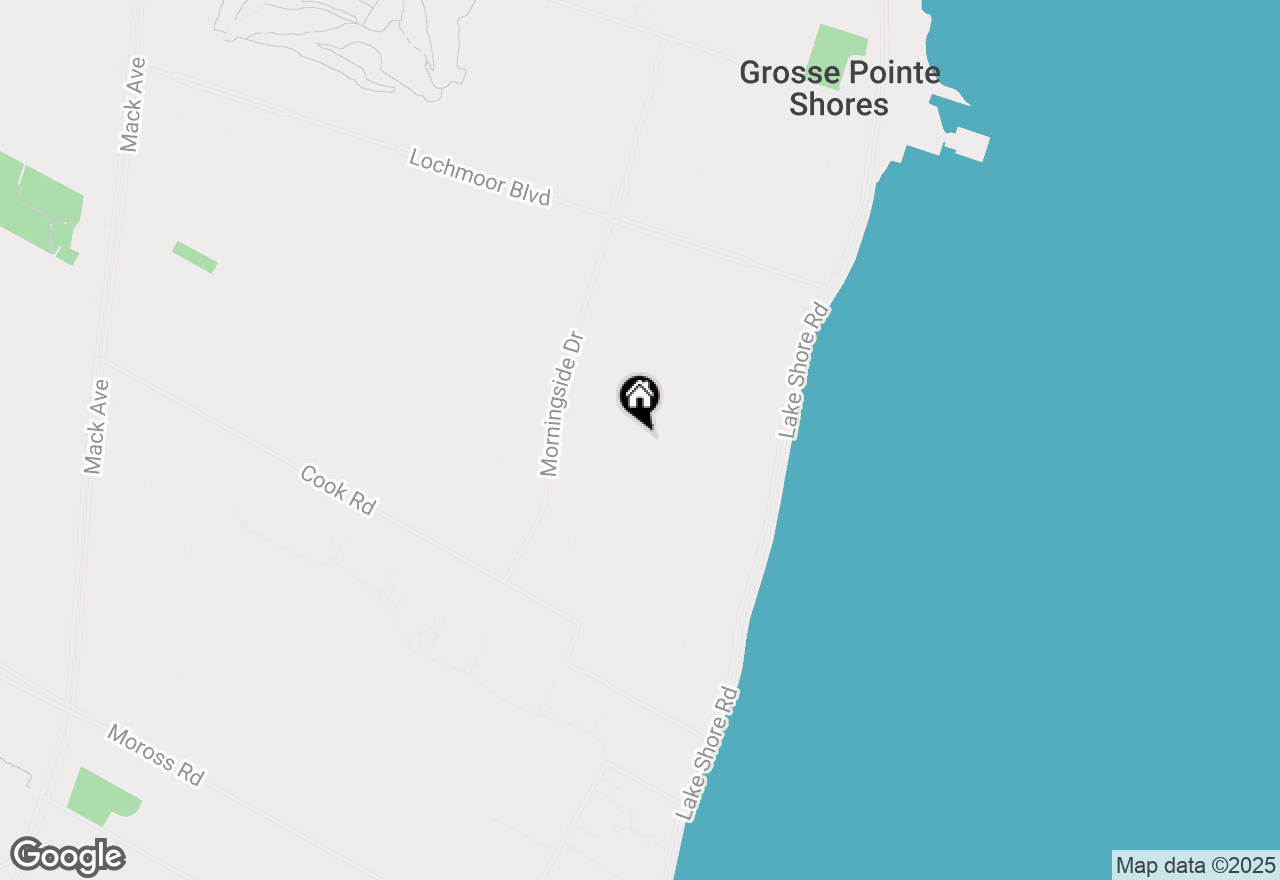 Map of 87 Webber, Grosse Pointe Shores, MI 48236