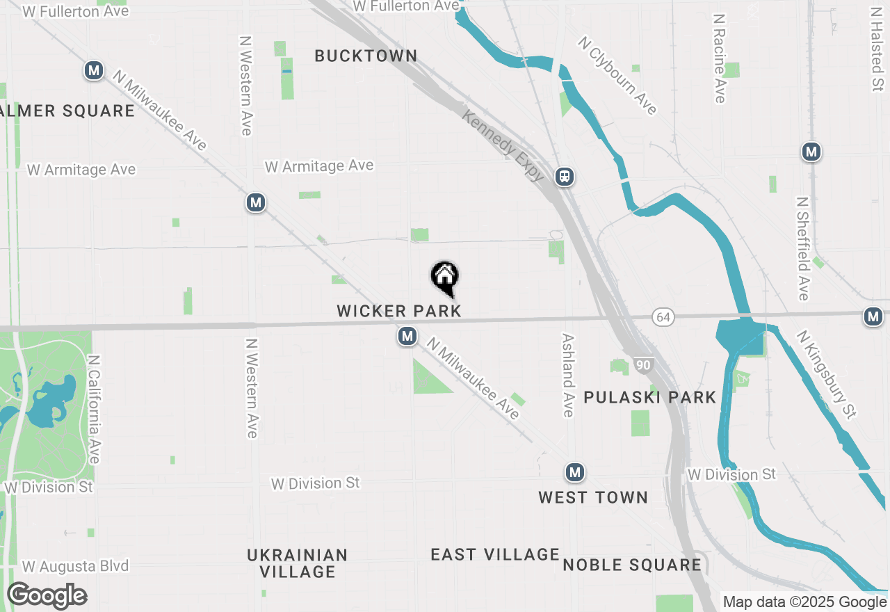 Map of 1622 N Wolcott Avenue, Chicago, IL 60622