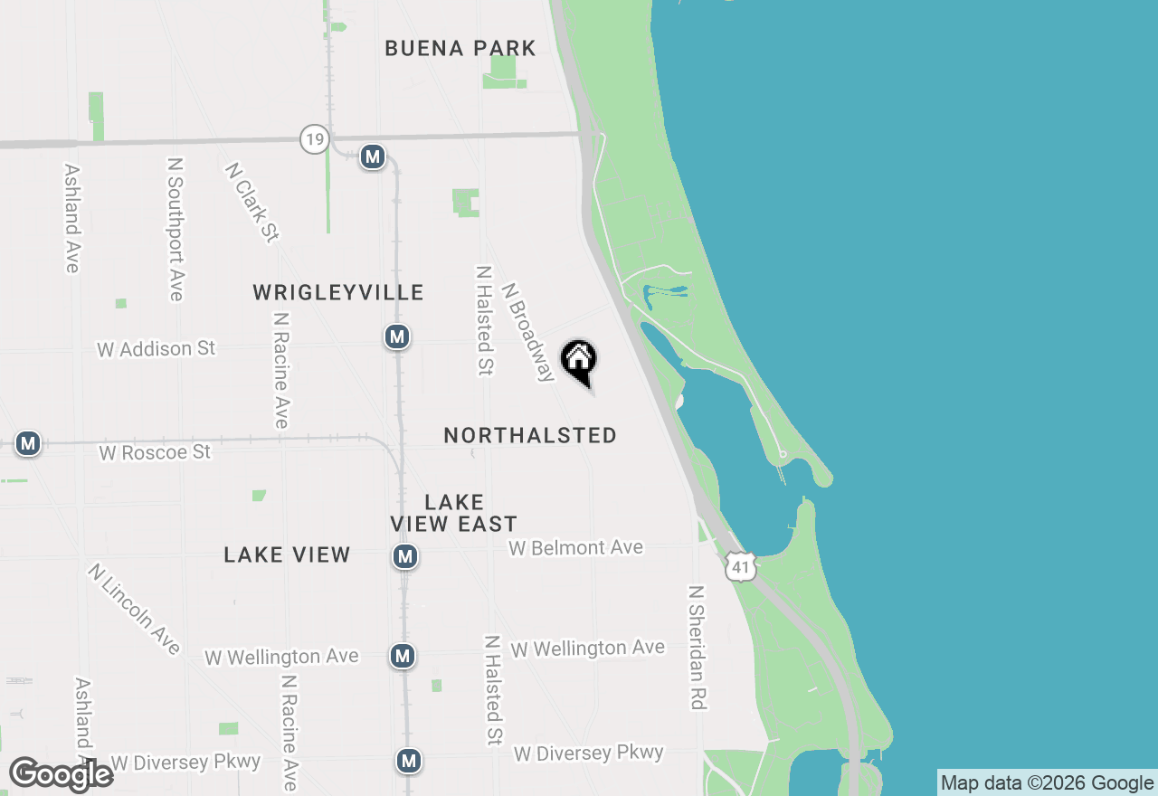 Map of 612 W Stratford Place #2F, Chicago, IL 60657