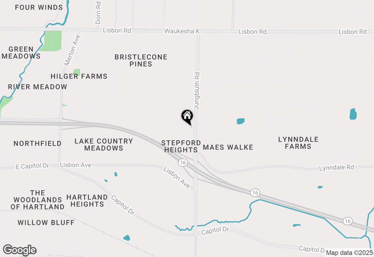 Map of 1901 E Juniper Way, Hartland, WI 53029