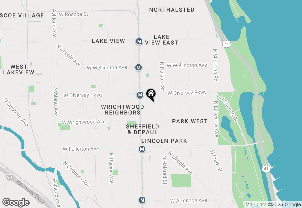 Map of 2711 N Mildred Avenue #3A, Chicago, IL 60614