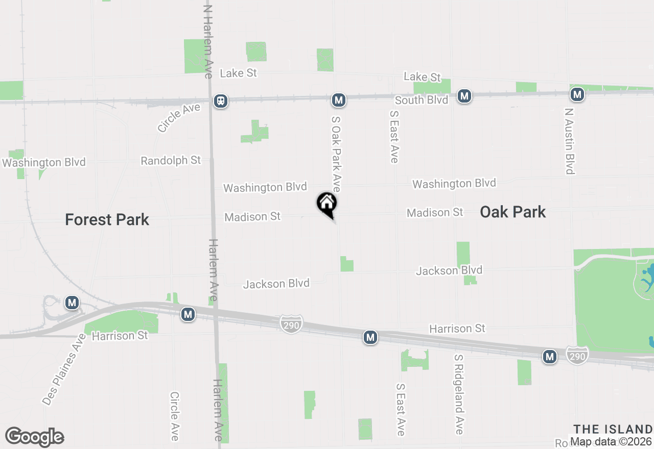 Map of 512 S Grove Avenue, Oak Park, IL 60304