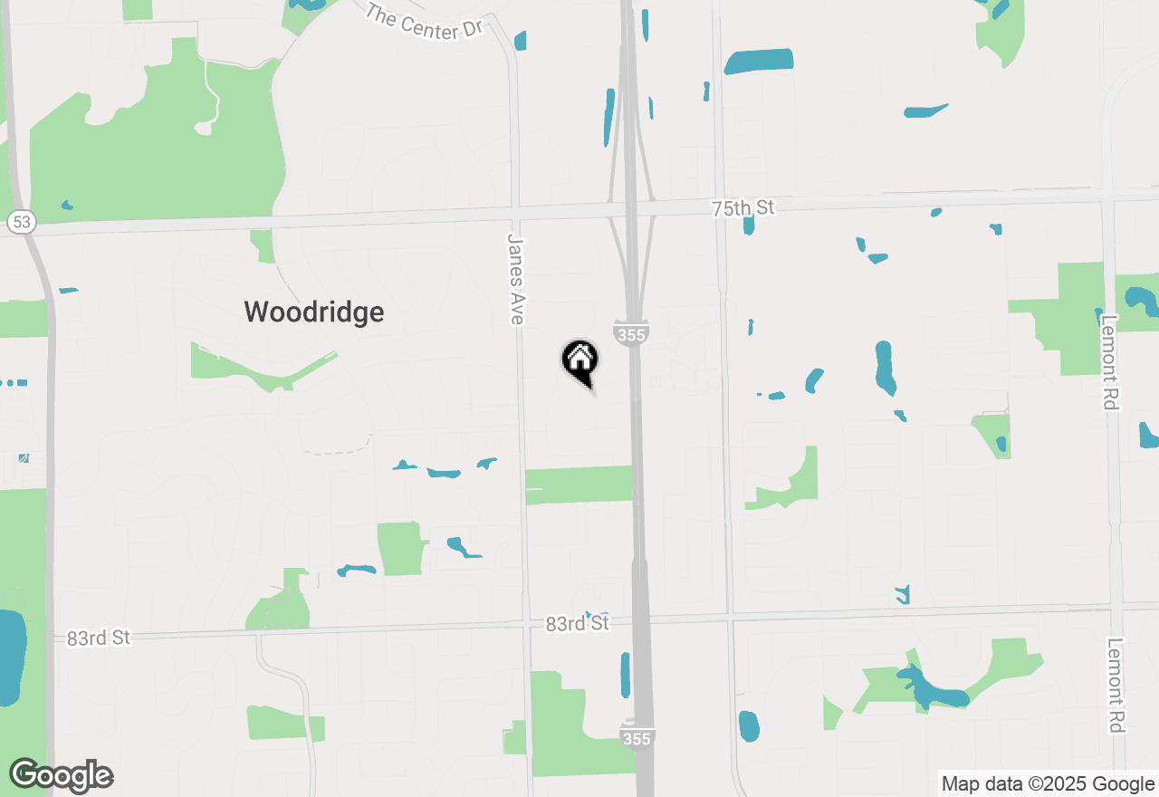 Map of 7829 Valley View Lane, Woodridge, IL 60517