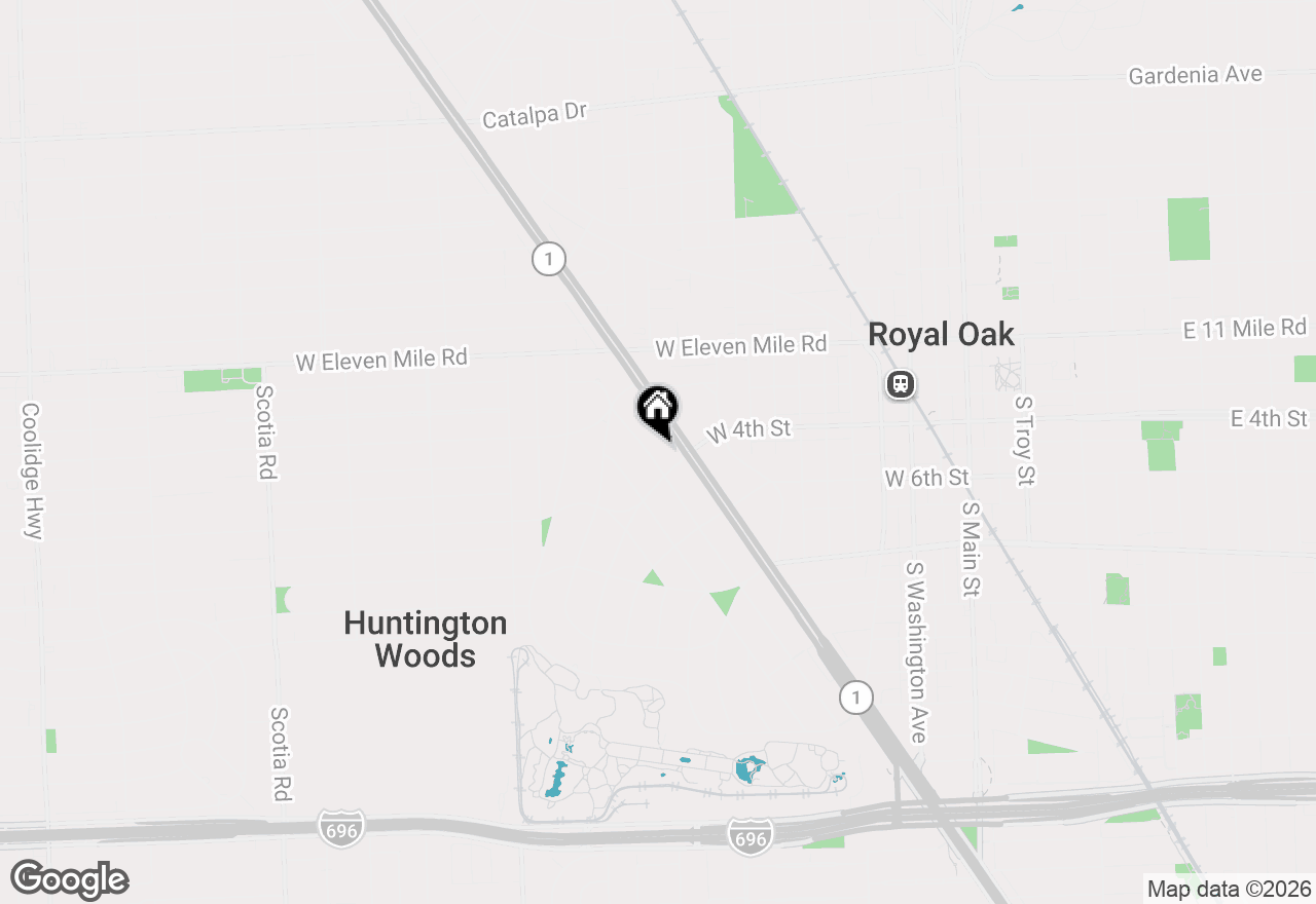 Map of 26642 York Road, Huntington Woods, MI 48070