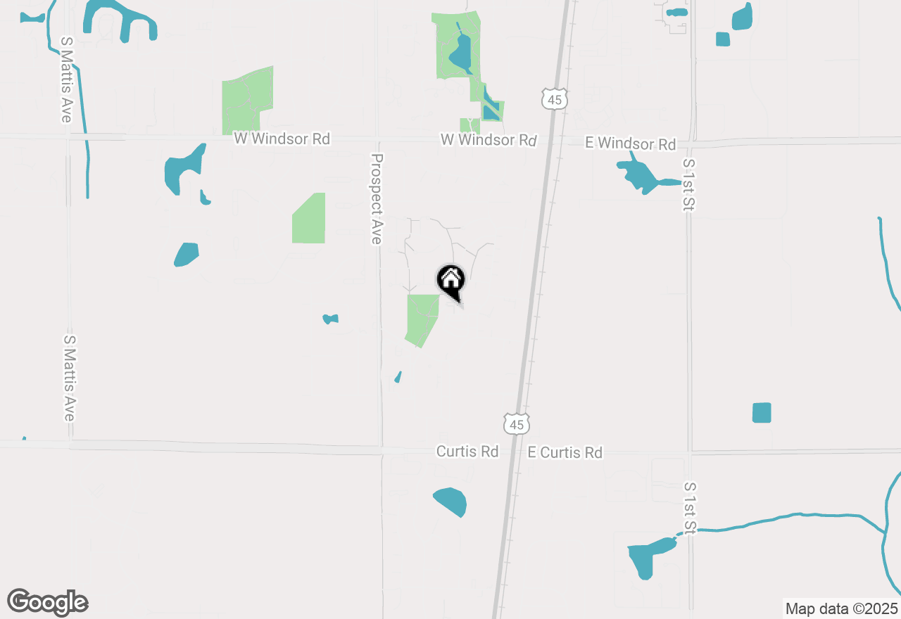 Map of 1 Evergreen Square #1, Savoy, IL 61874