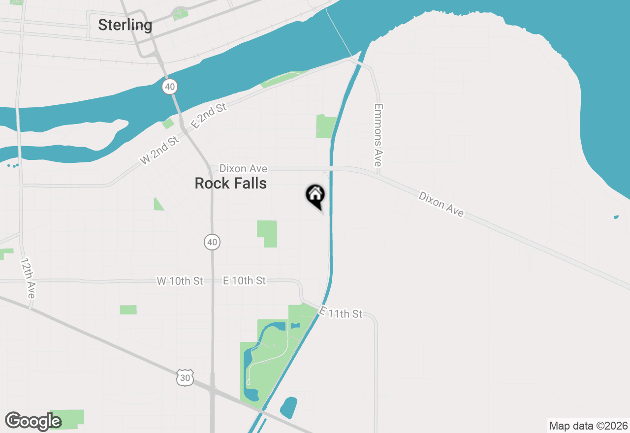 Map of 611 E 7th Street, Rock Falls, IL 61071