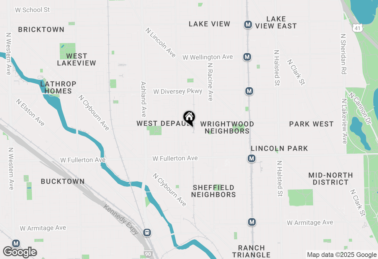 Map of 2541 N Wayne Avenue #1S, Chicago, IL 60614