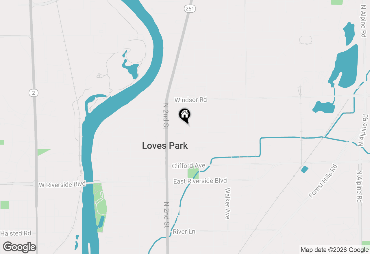 Map of 6326 1st Street, Loves Park, IL 61111