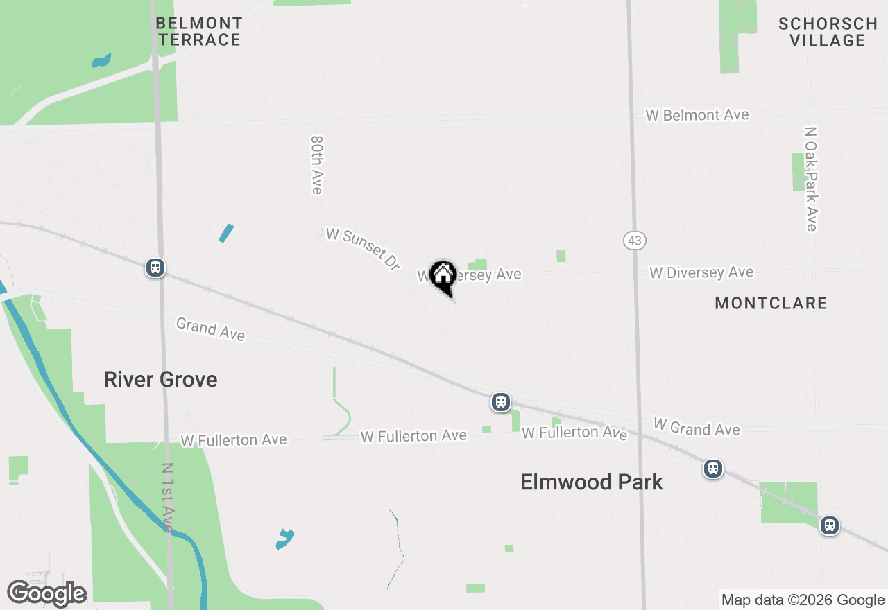 Map of 2711 N 77th Avenue, Elmwood Park, IL 60707