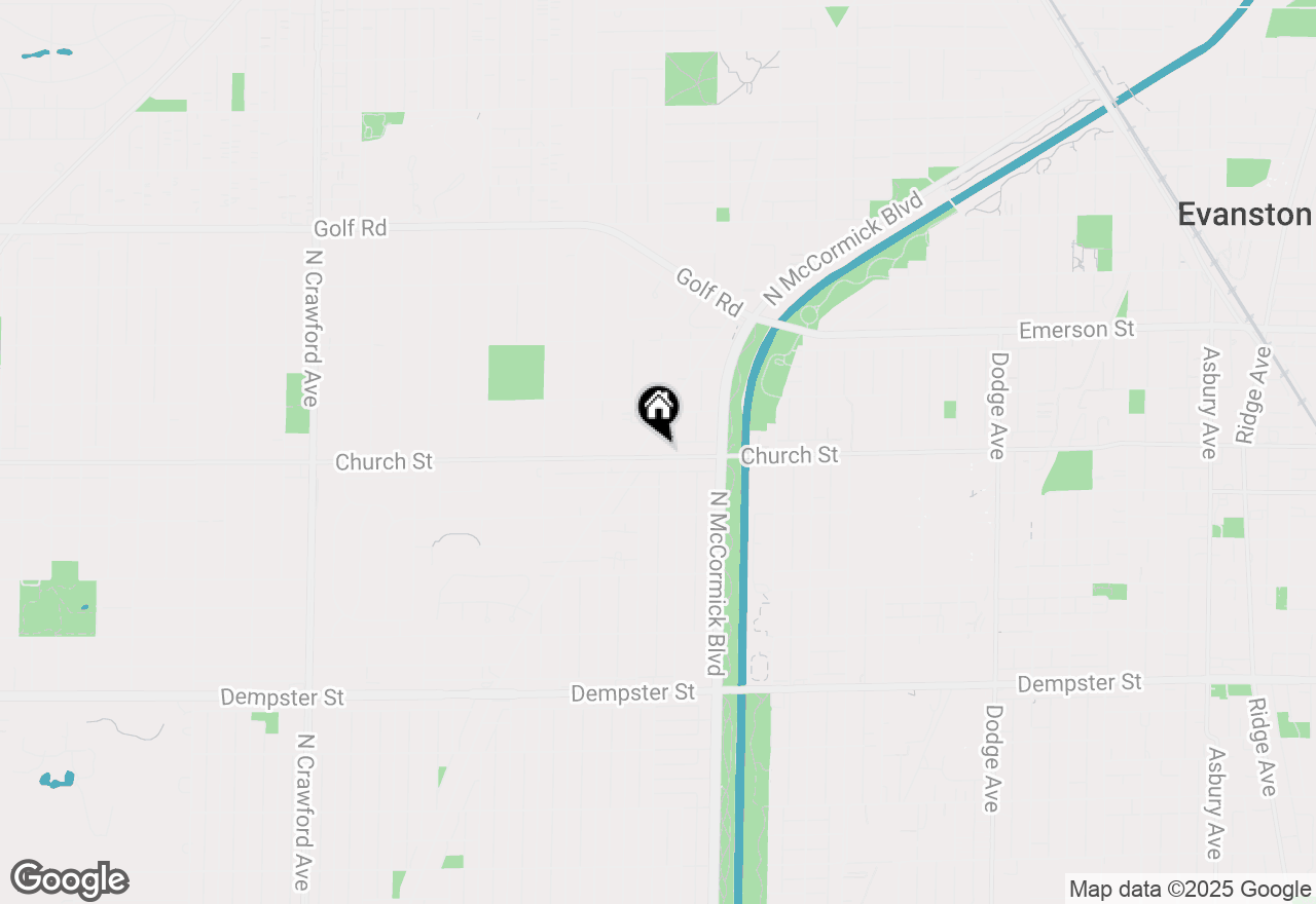 Map of 3358 Church Street, Evanston, IL 60203