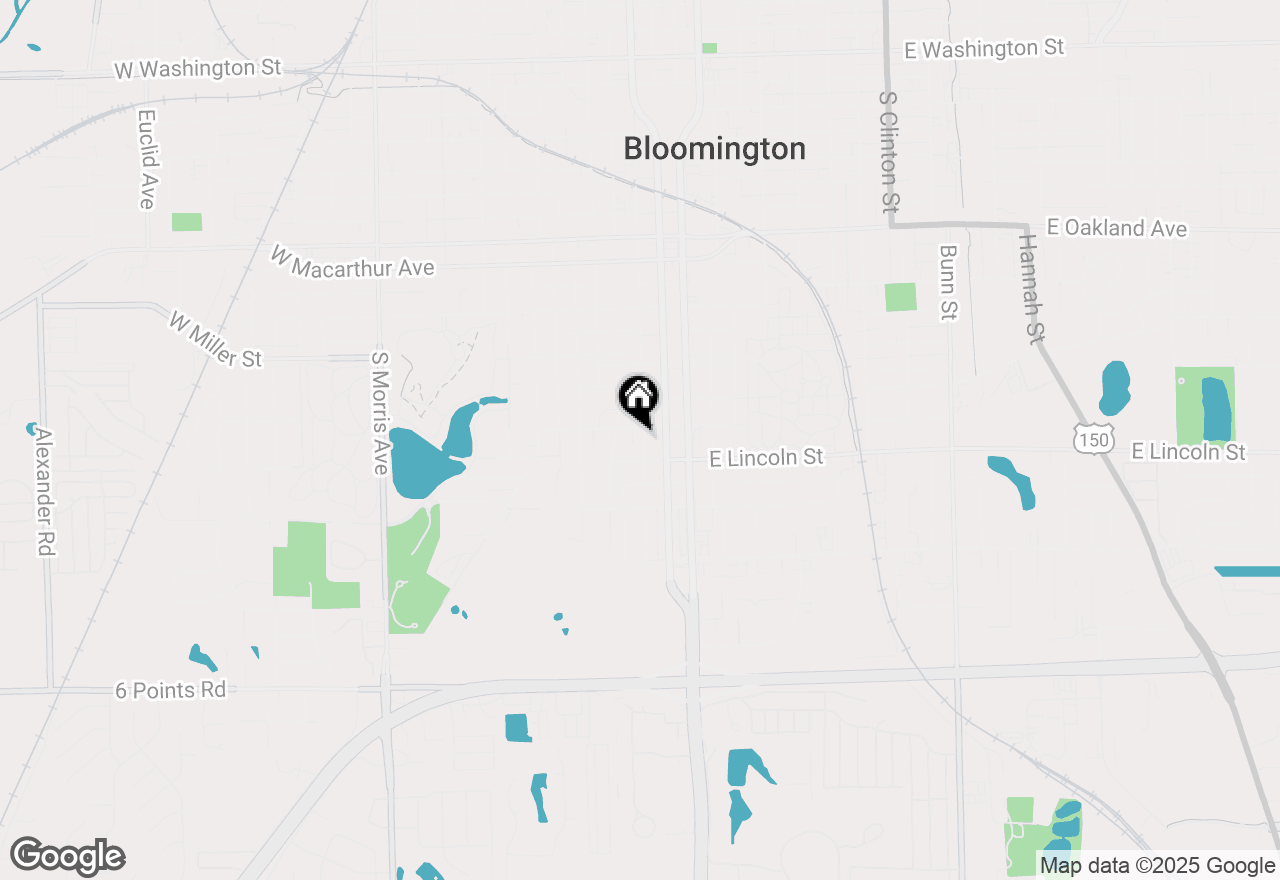 Map of 1305 S Madison Street, Bloomington, IL 61701