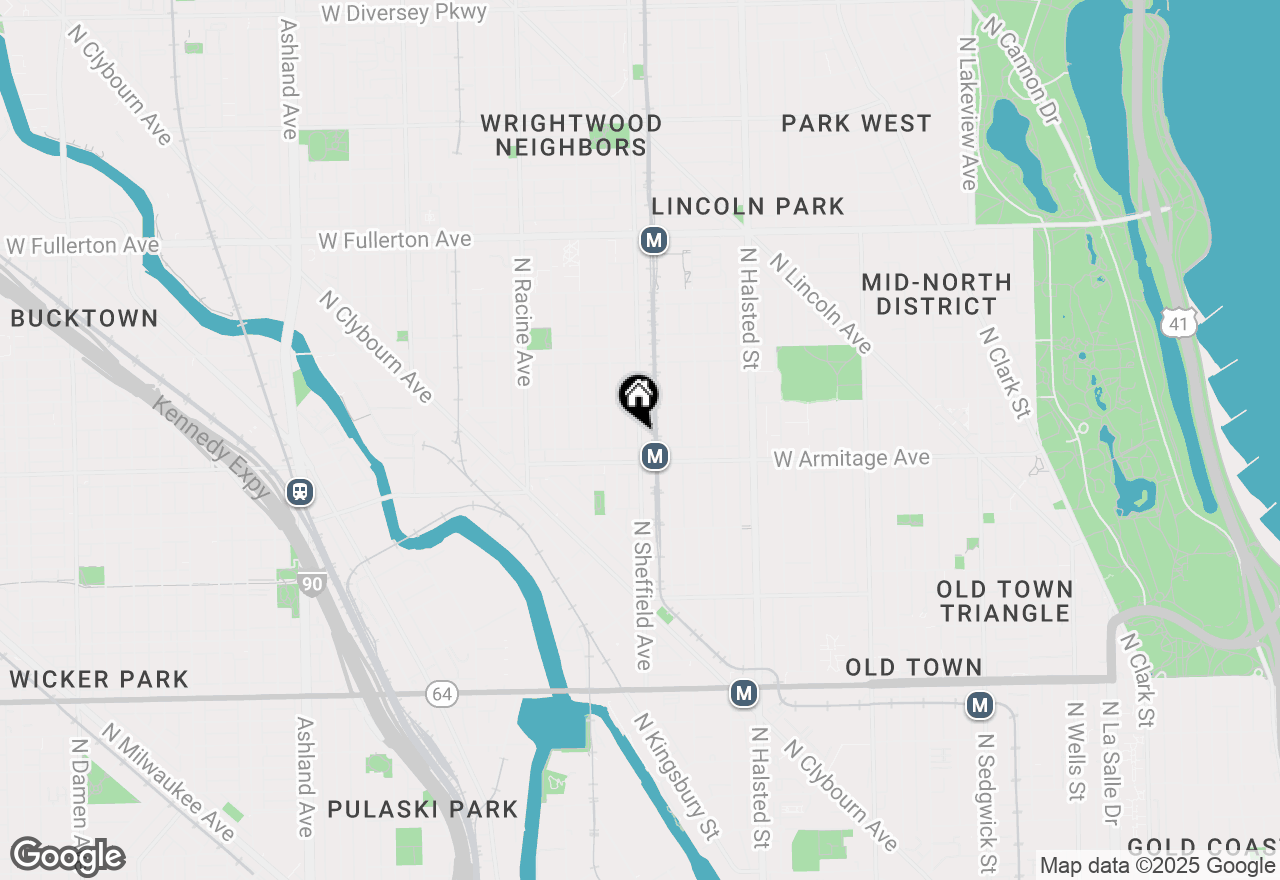 Map of 2026 N Sheffield Avenue #3R, Chicago, IL 60614
