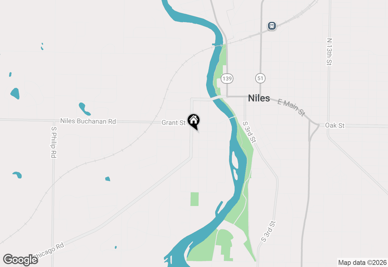 Map of 103 S Lincoln Avenue, Niles, MI 49120