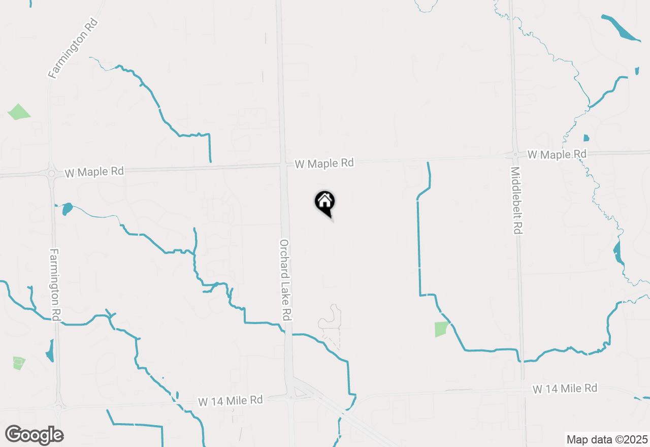 Map of 6829 Beverly Crest Drive, West Bloomfield, MI 48322