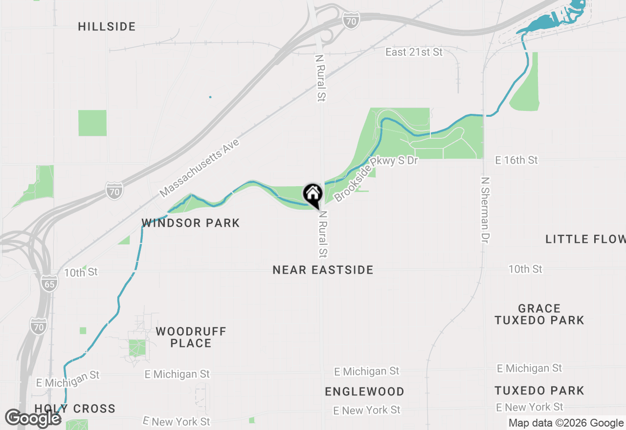 Map of 2619 Brookside Parkway South Drive, Indianapolis, IN 46201