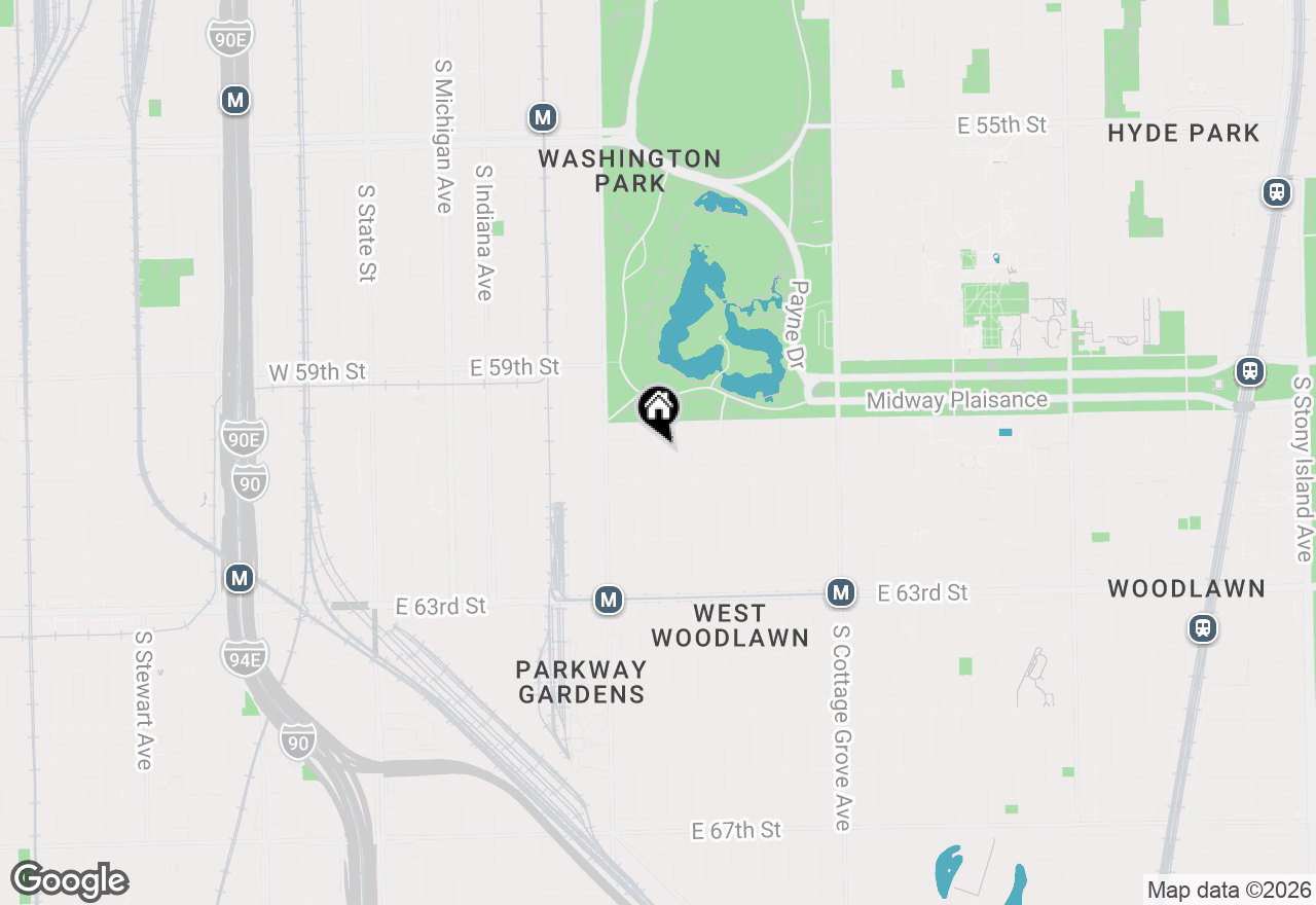 Map of 6030 S Eberhart Avenue #B, Chicago, IL 60637