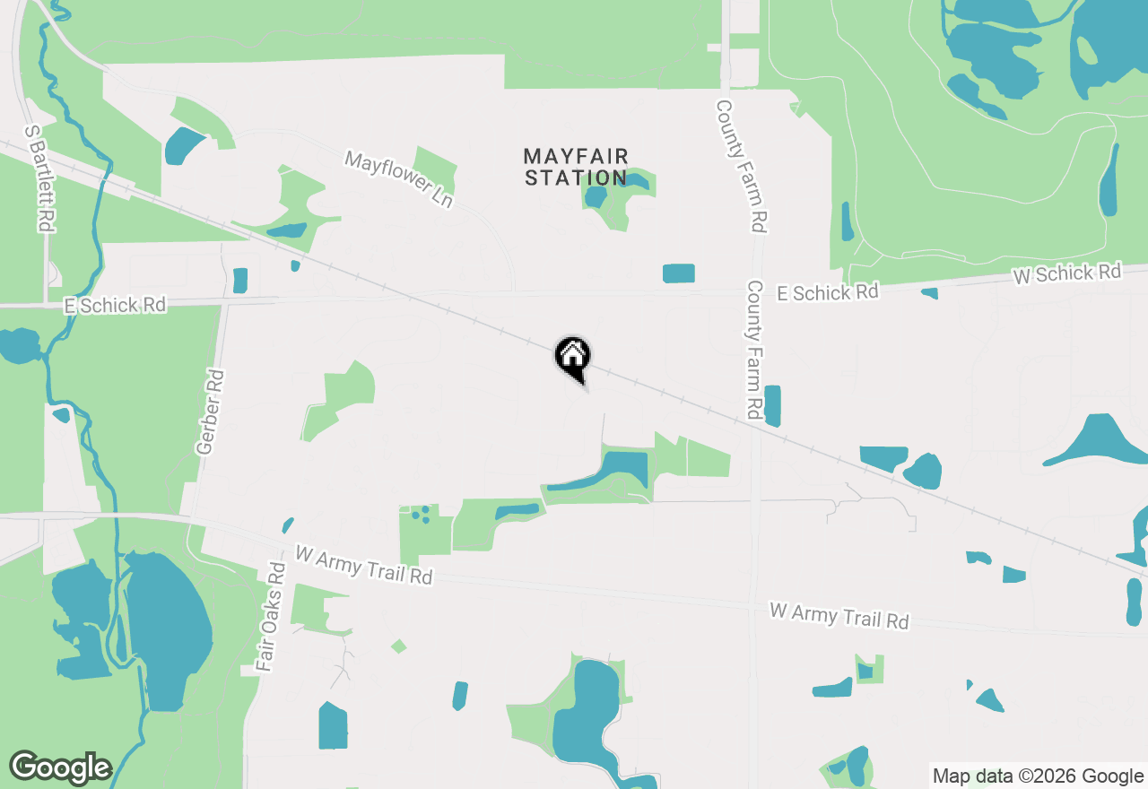 Map of 2080 Pennsbury Lane, Hanover Park, IL 60133