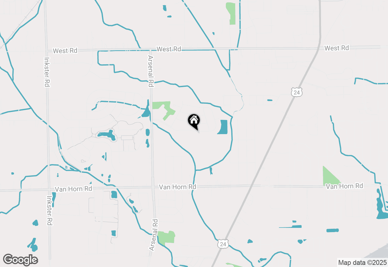 Map of 25621 Timber Creek Lane W, Flat Rock, MI 48134