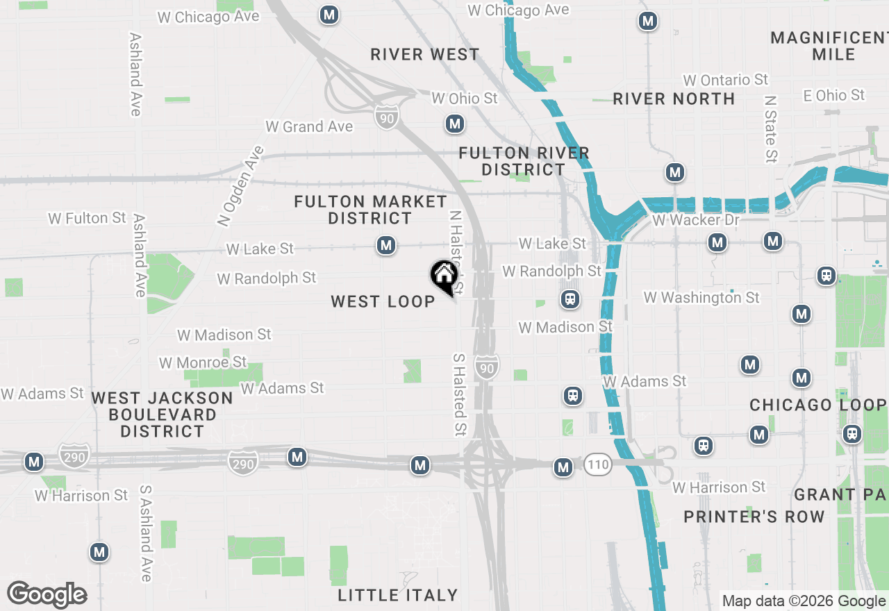 Map of 817 W Washington Boulevard #607, Chicago, IL 60607