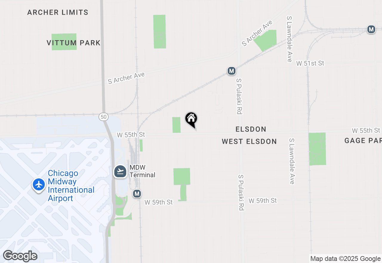 Map of 4254 W 55th Street #FRONT, Chicago, IL 60632
