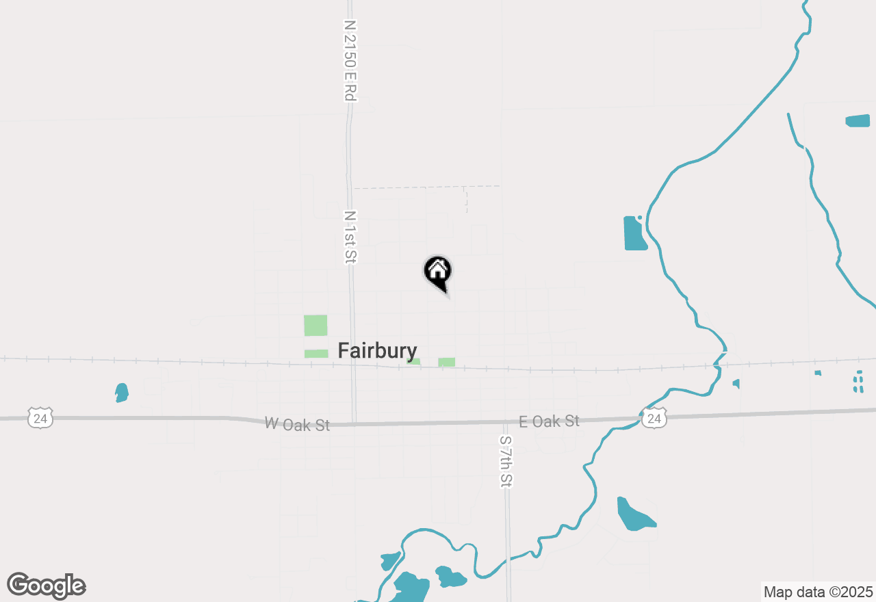 Map of 205 E Hickory Street, Fairbury, IL 61739