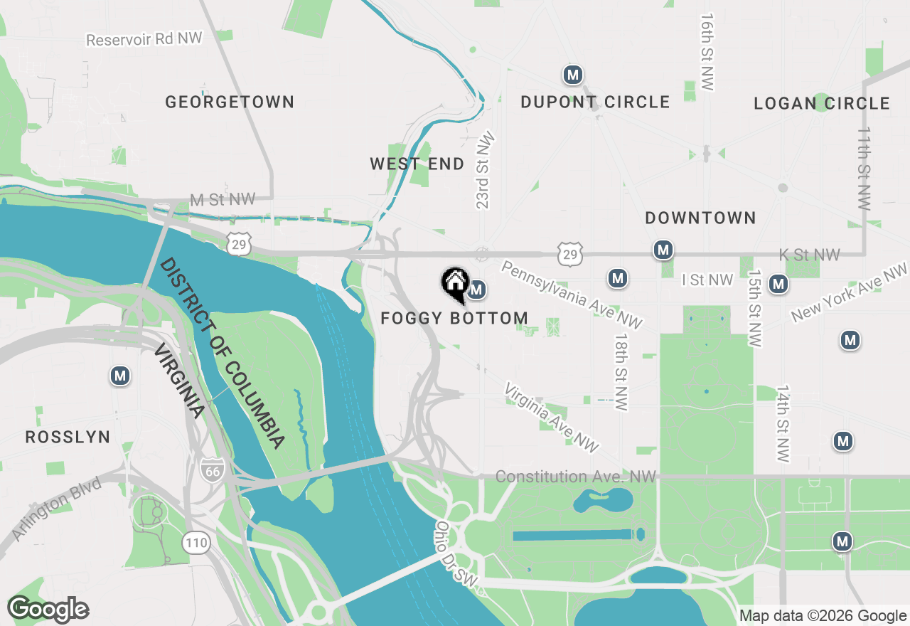 Map of 2401 H Street Nw #803, Washington, DC 20037