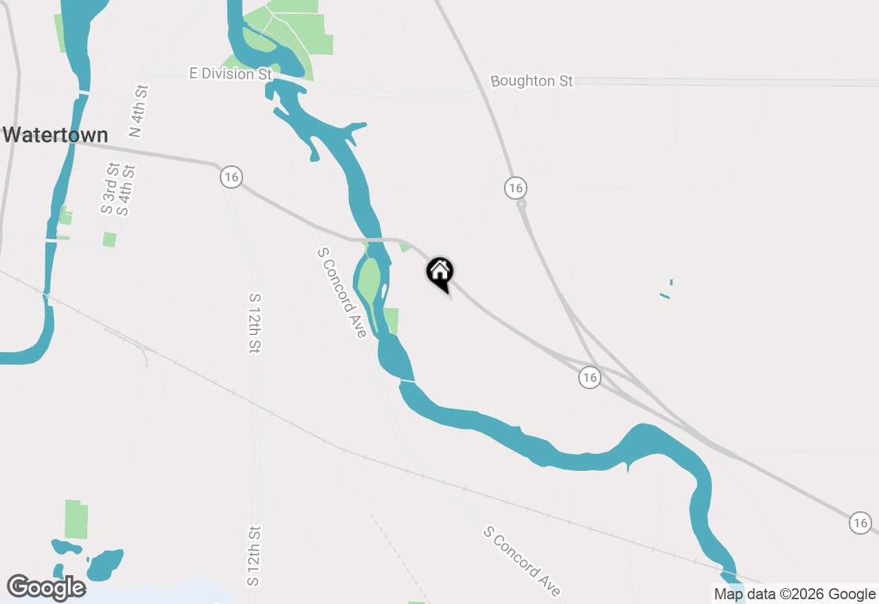 Map of 315 E Water St, Watertown, WI 53094
