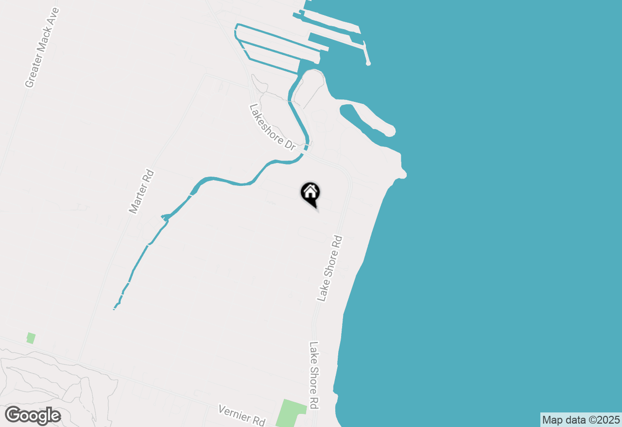 Map of 60 Crestwood Drive, Grosse Pointe Shores, MI 48236