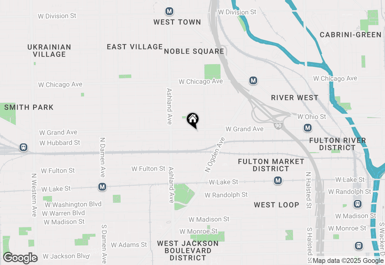 Map of 1445 W Grand Avenue #3E, Chicago, IL 60642