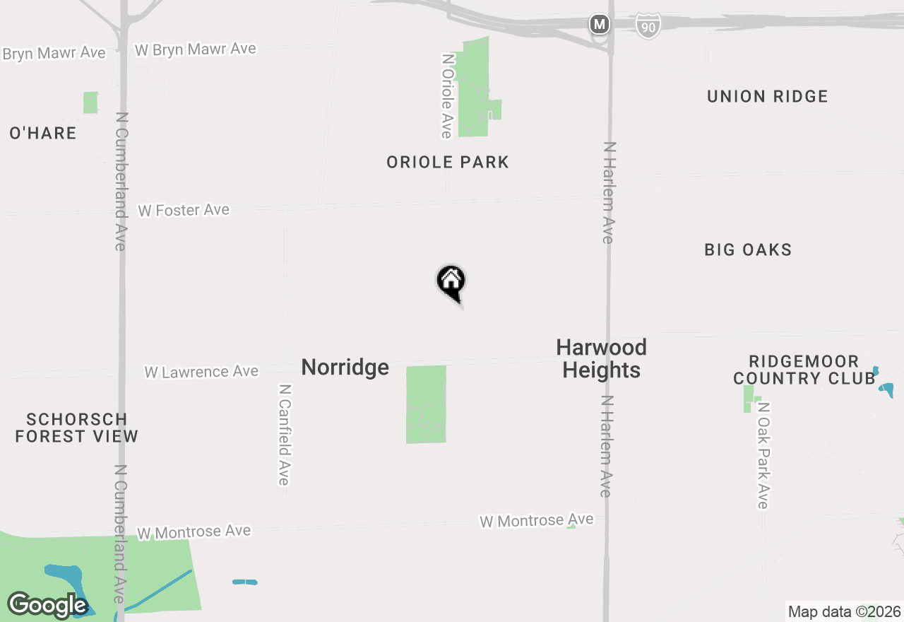 Map of 4917 N Oriole Avenue, Harwood Heights, IL 60706