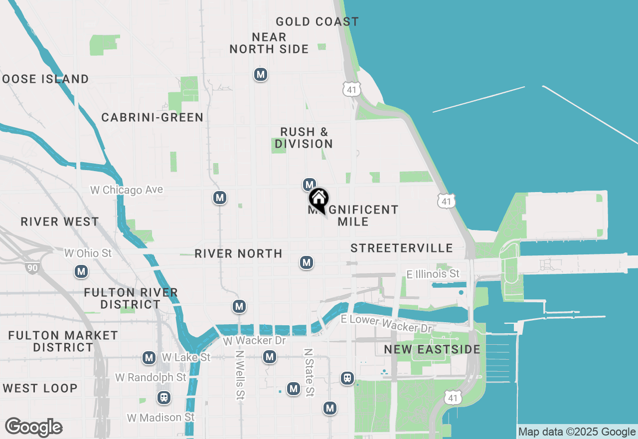 Map of 21 E Huron Street #1407, Chicago, IL 60611