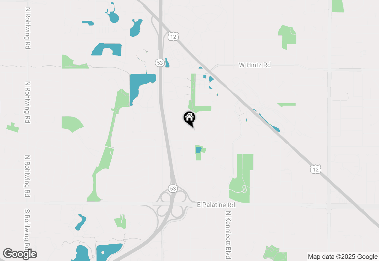 Map of 1410 W Lexington Drive, Arlington Heights, IL 60004