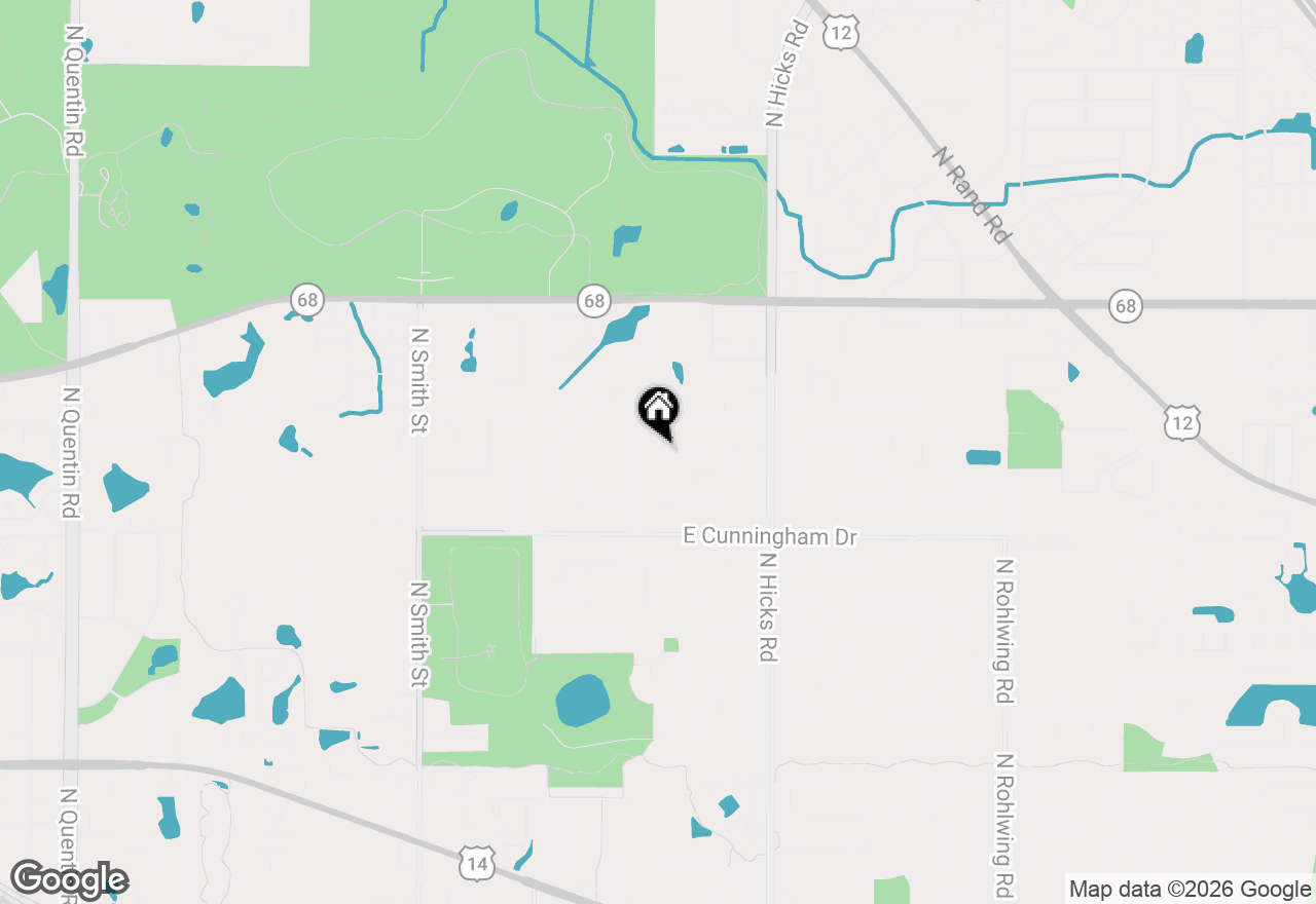 Map of 1148 N Old Bridge Road, Palatine, IL 60067